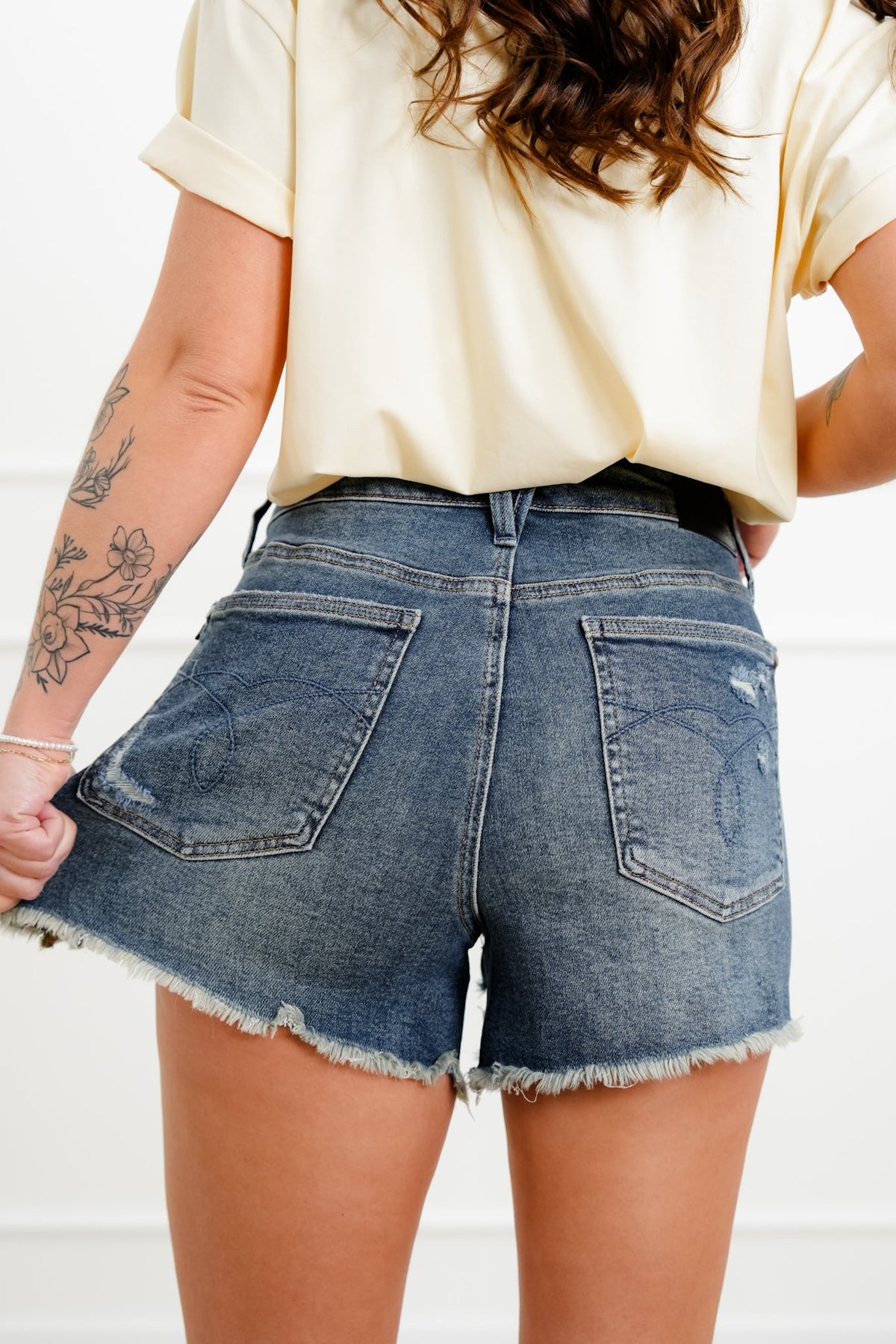 Judy Blue Dark Wash Rigid Magic Cut Off Shorts